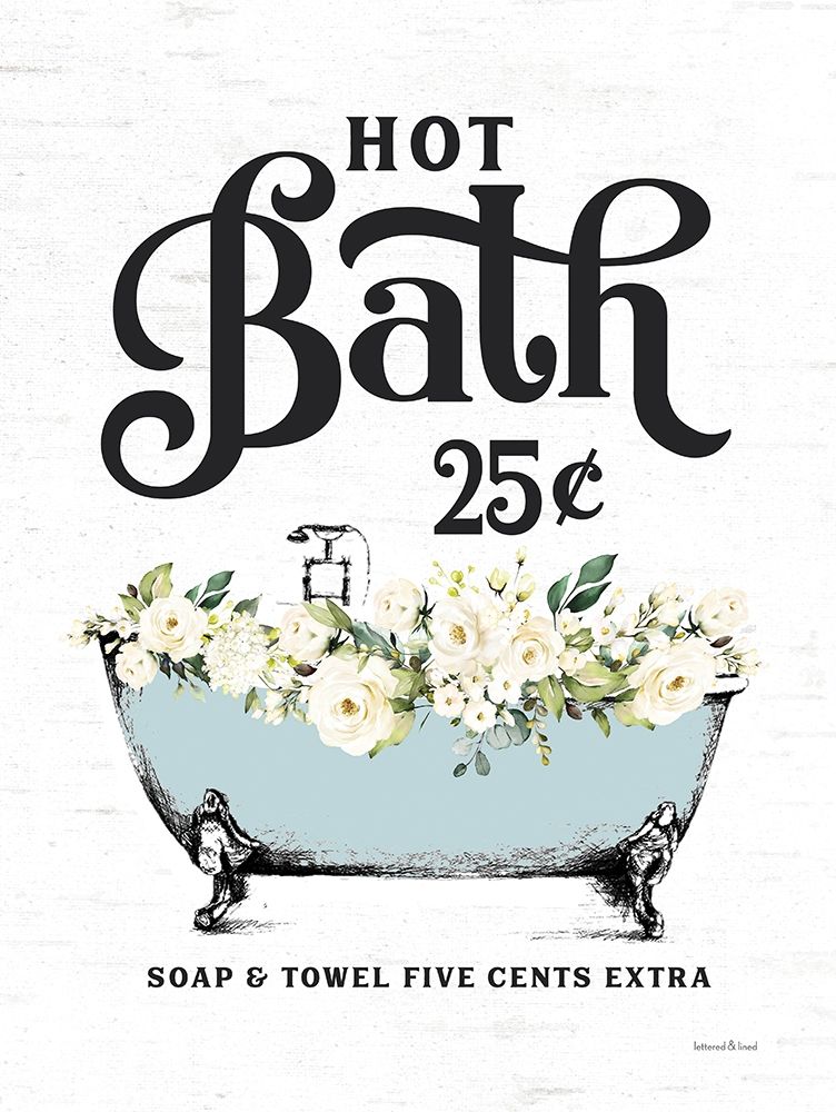 Hot Bath art print by Lettered and Lined for $57.95 CAD