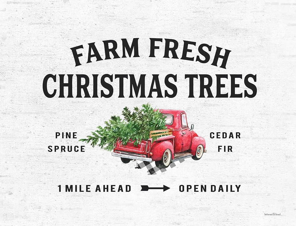 Farm Fresh Christmas Trees II art print by Lettered and Lined for $57.95 CAD
