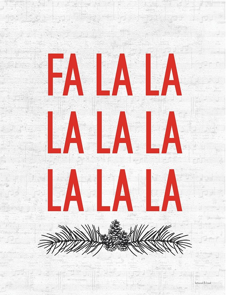 Fa La La art print by Lettered and Lined for $57.95 CAD
