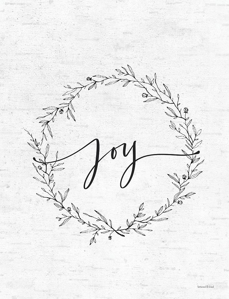 Simple Joy Wreath art print by Lettered and Lined for $57.95 CAD