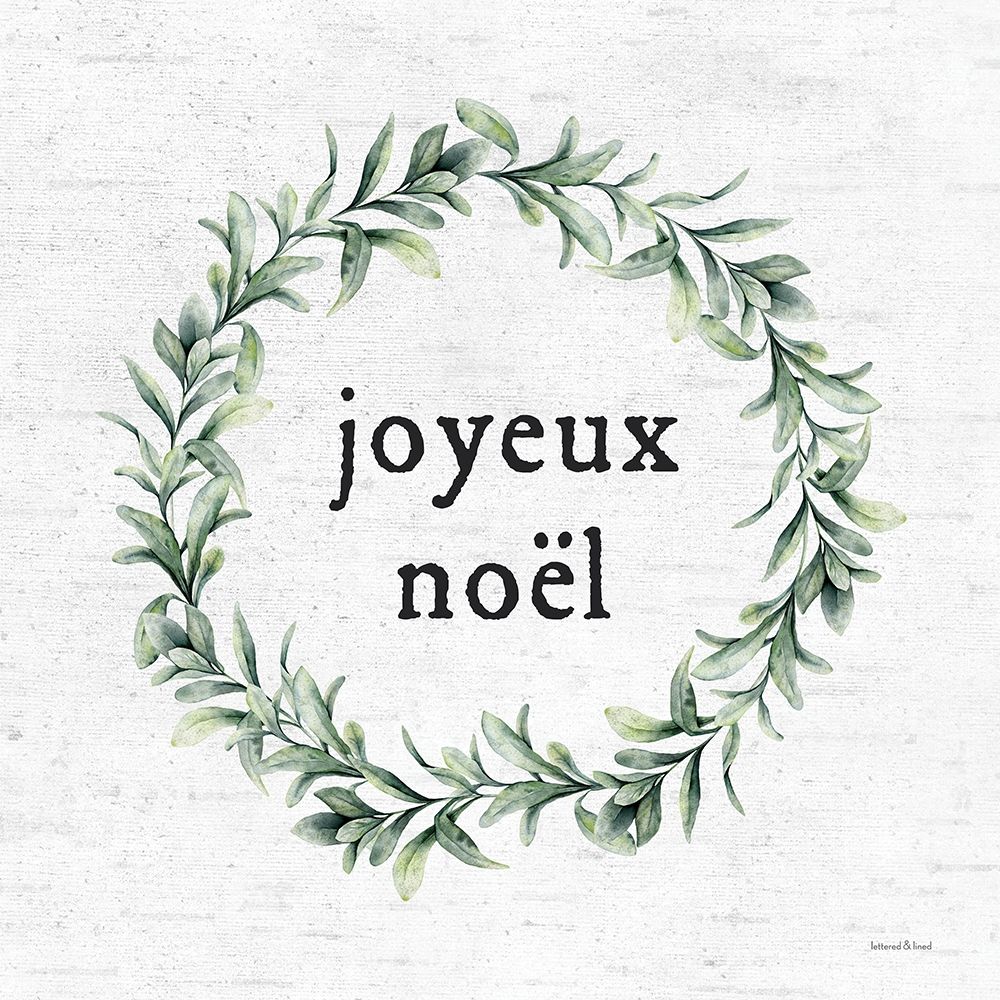 Joyeux Noel art print by Lettered and Lined for $57.95 CAD