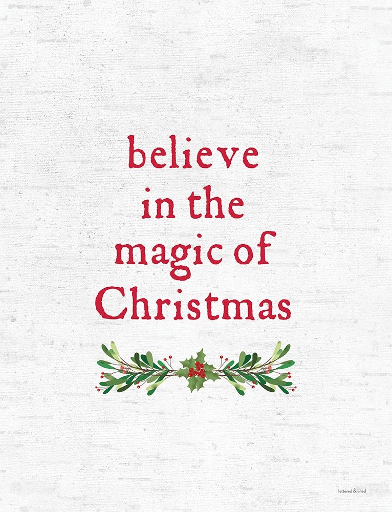 Believe in the Magic of Christmas art print by Lettered and Lined for $57.95 CAD