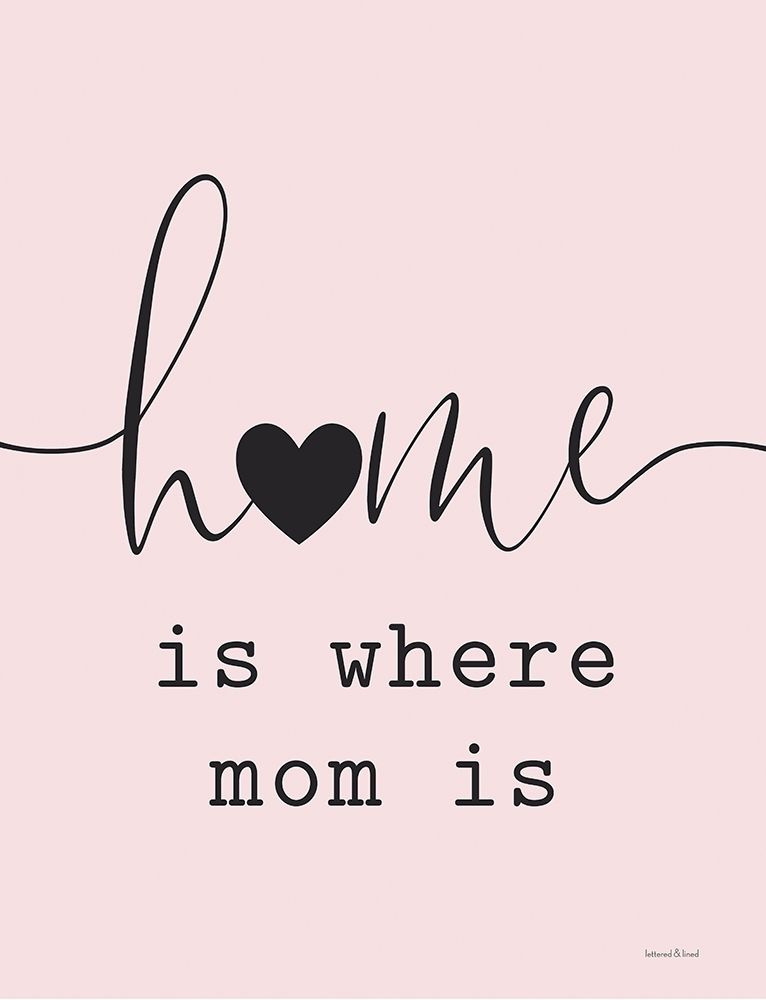 Home is Where Mom Is art print by Lettered and Lined for $57.95 CAD