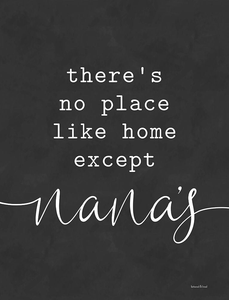 No Place Like Home Except Nanas art print by Lettered and Lined for $57.95 CAD