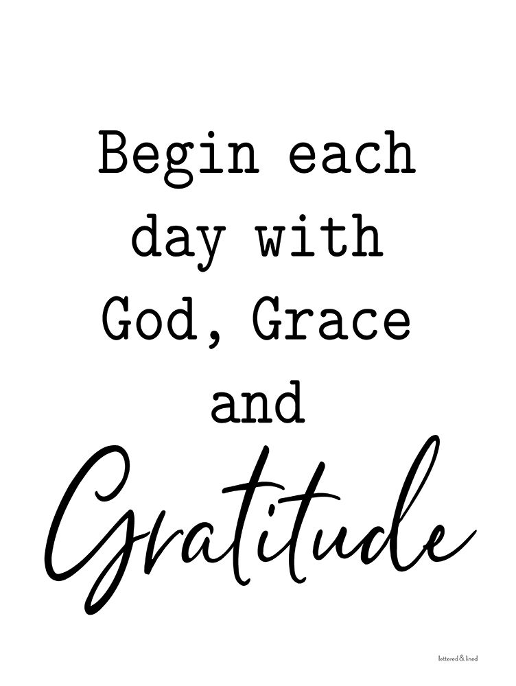God, Grace and Gratitude art print by lettered And lined for $57.95 CAD