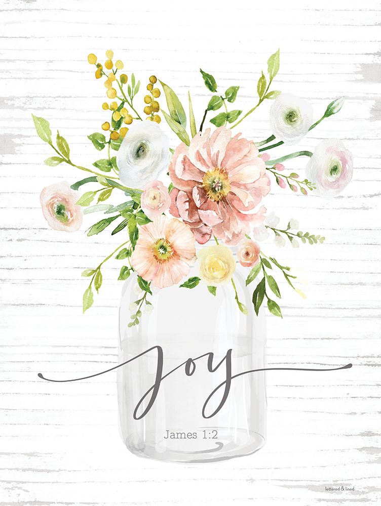 Joy Floral art print by lettered And lined for $57.95 CAD