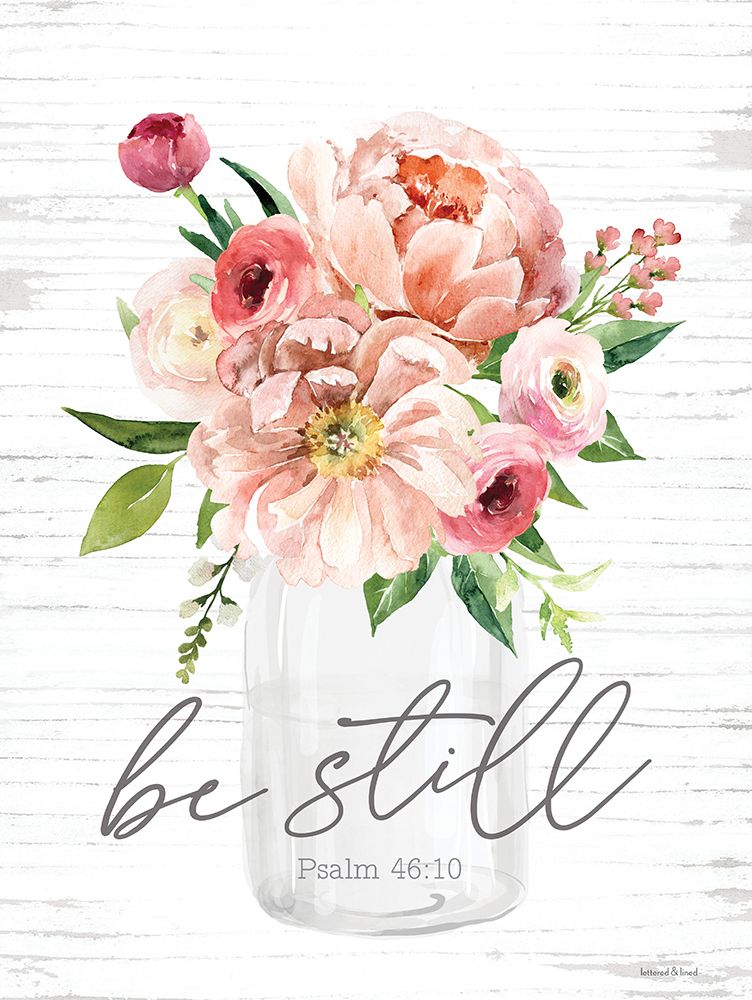 Be Still Floral art print by lettered And lined for $57.95 CAD