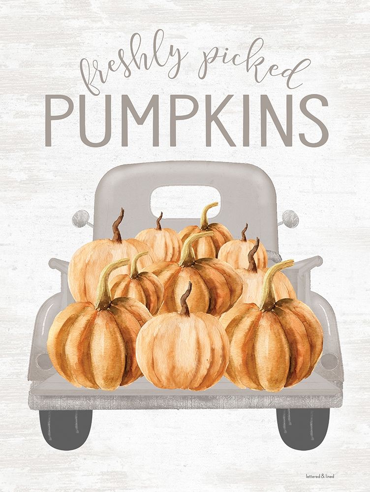 Freshly Picked Pumpkins art print by Lettered and Lined for $57.95 CAD
