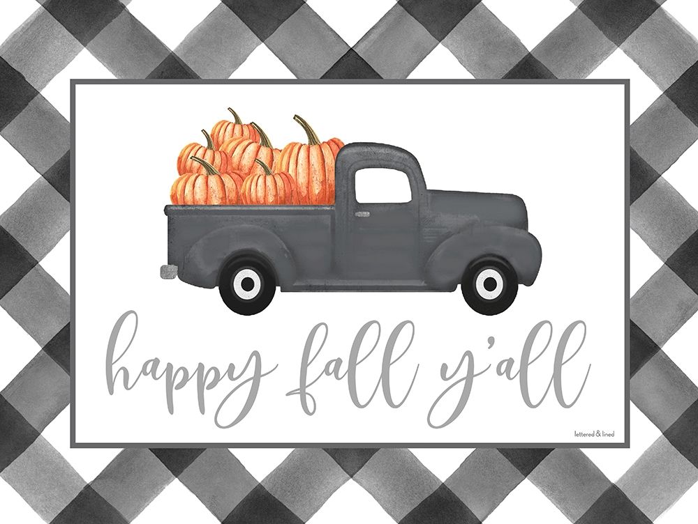Happy Fall Yall art print by Lettered and Lined for $57.95 CAD