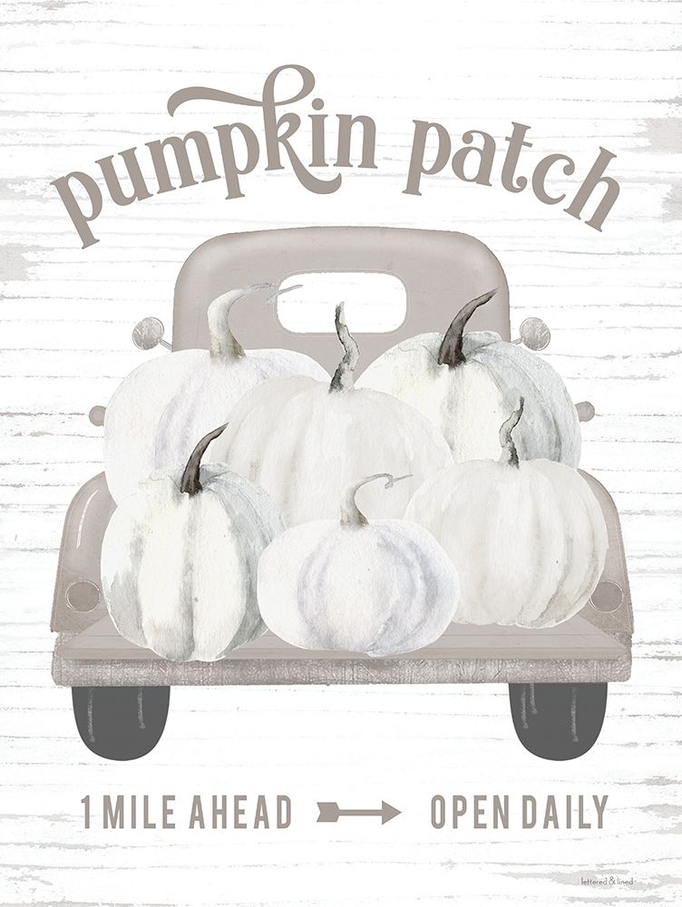 Pumpkin Patch Truck art print by lettered And lined for $57.95 CAD
