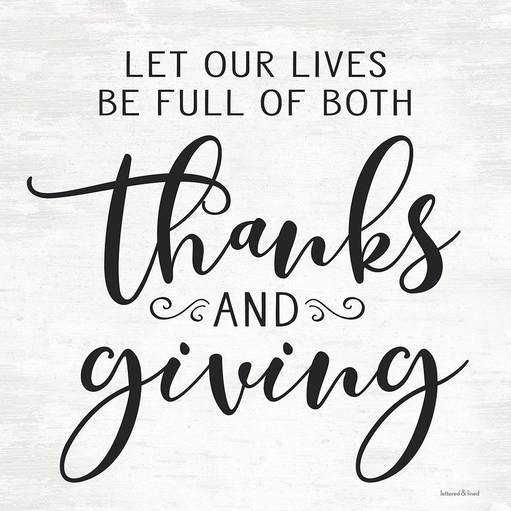 Thanks and Giving art print by lettered And lined for $57.95 CAD