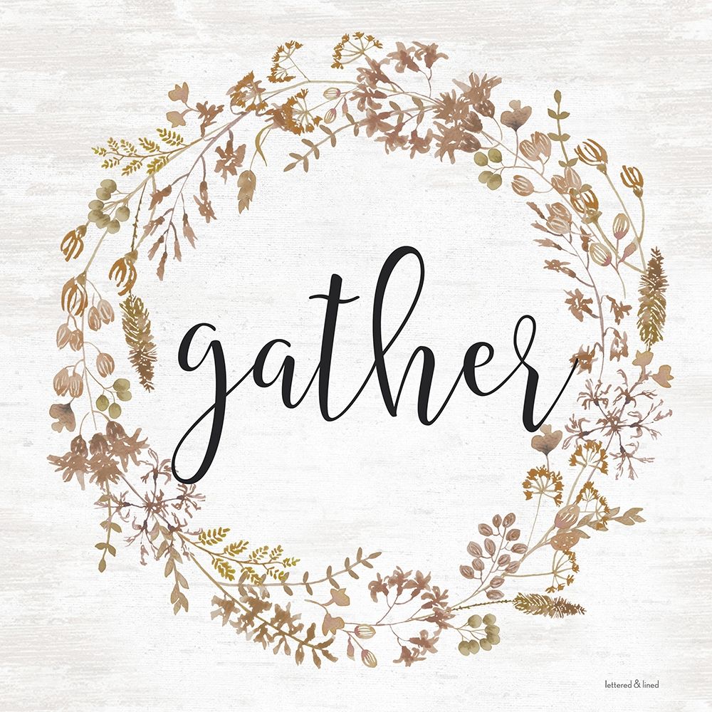Gather Wreath art print by lettered And lined for $57.95 CAD