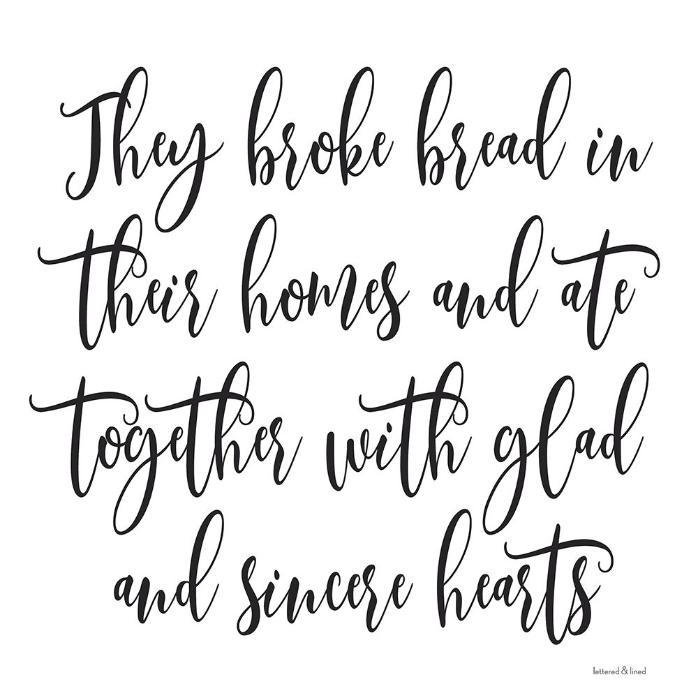 They Broke Bread art print by lettered And lined for $57.95 CAD