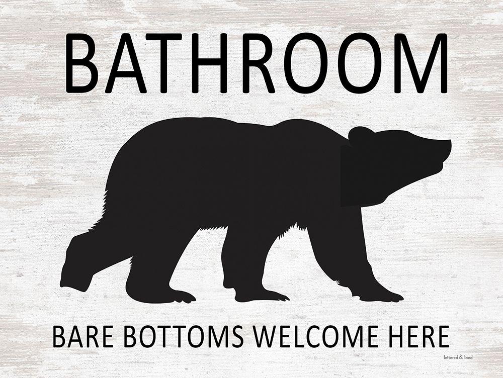 Bare Bottoms Welcome Here art print by lettered And lined for $57.95 CAD