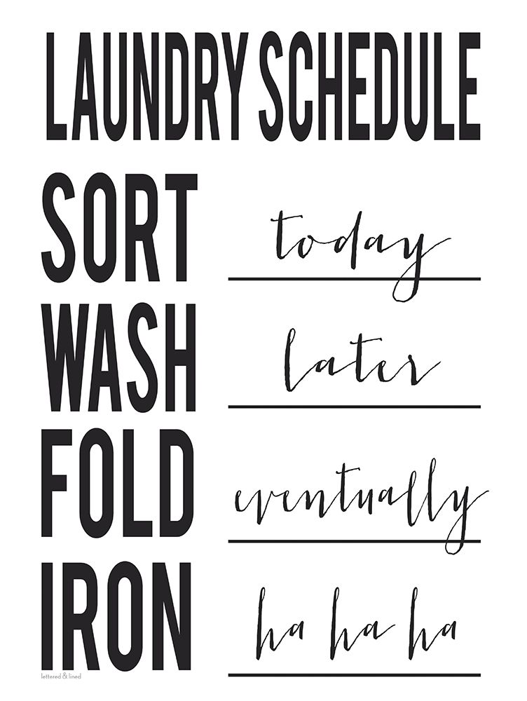 Laundry Schedule art print by lettered And lined for $57.95 CAD