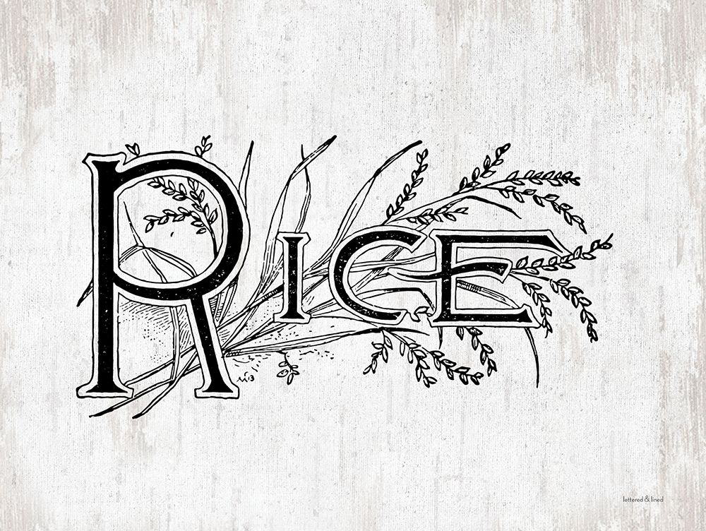 Rice art print by lettered And lined for $57.95 CAD
