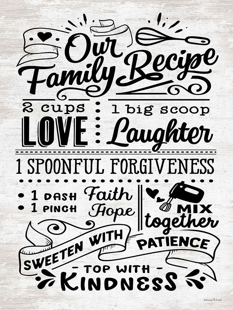 Our Family Recipe art print by lettered And lined for $57.95 CAD