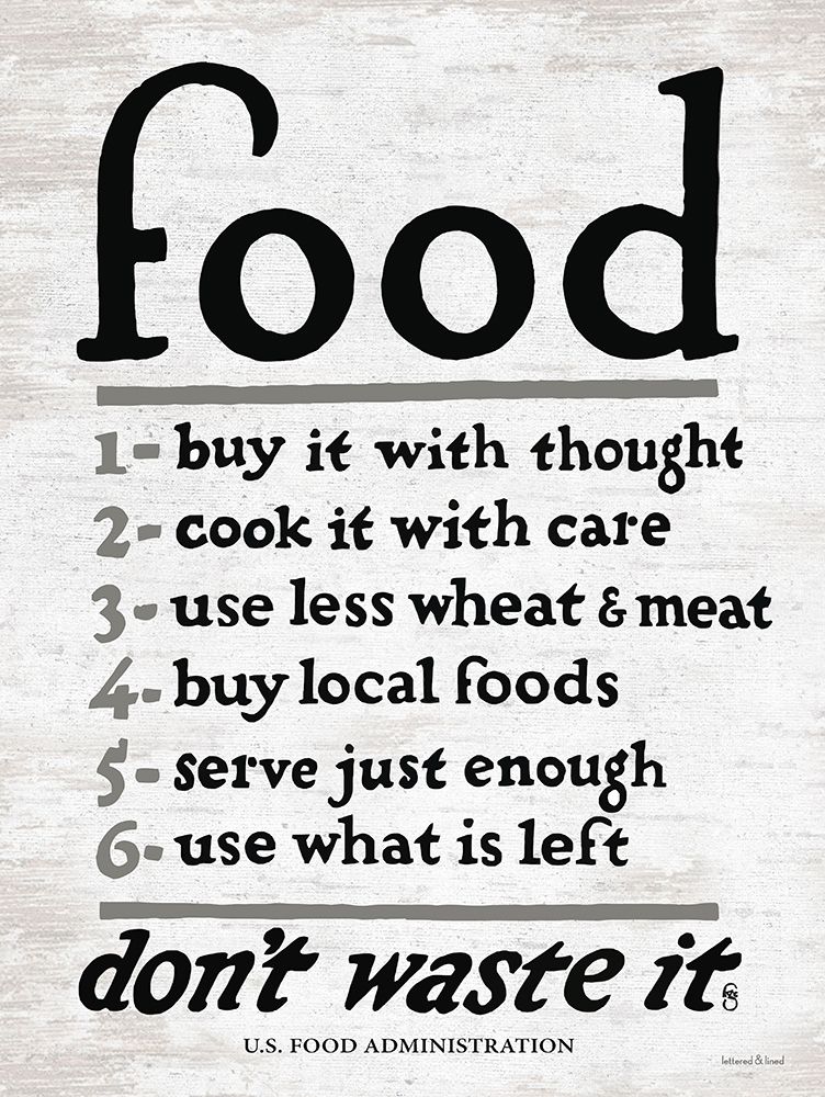 Food - Dont Waste It art print by lettered And lined for $57.95 CAD