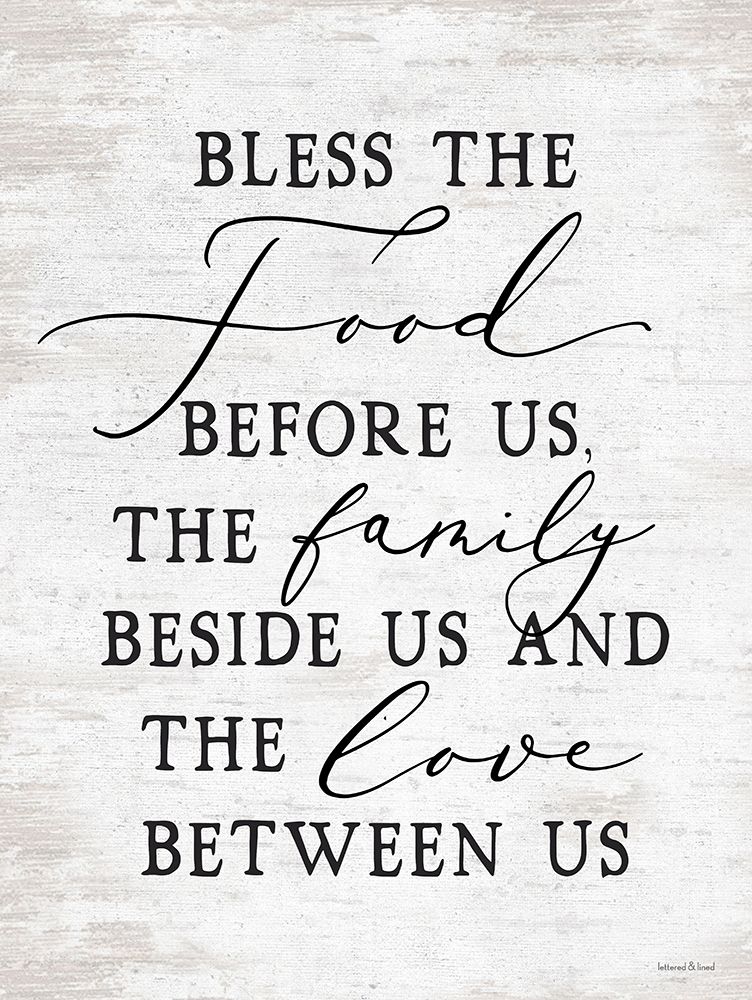 Bless the Food Before Us art print by lettered And lined for $57.95 CAD