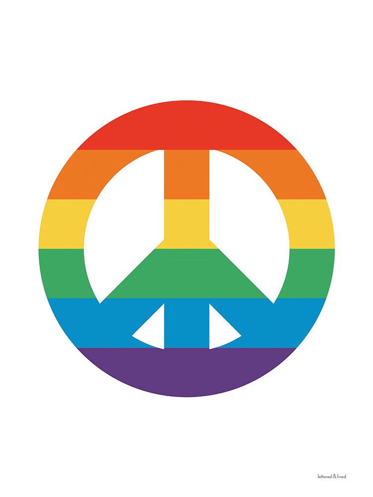 Rainbow Peace art print by lettered And lined for $57.95 CAD