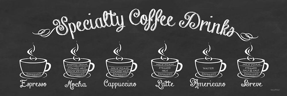 Specialty Coffee Drinks art print by Lettered And Lined for $57.95 CAD
