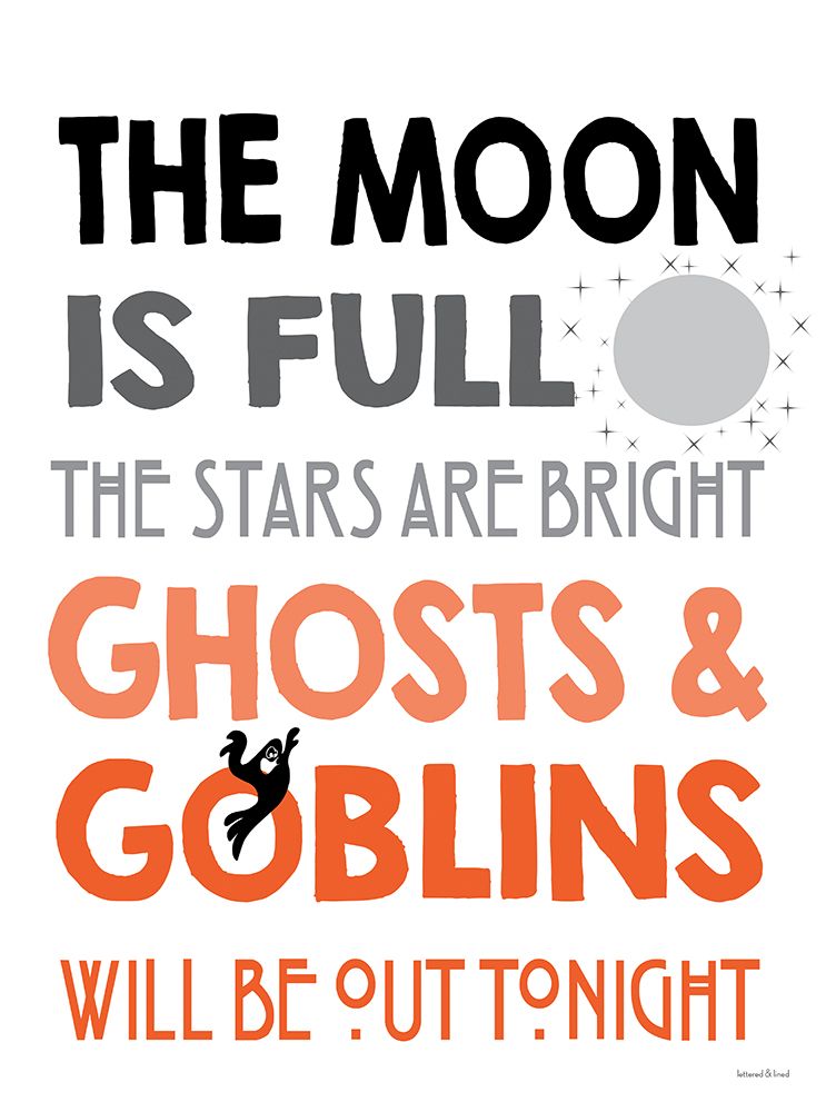 The Moon is Full I art print by Lettered and Lined for $57.95 CAD