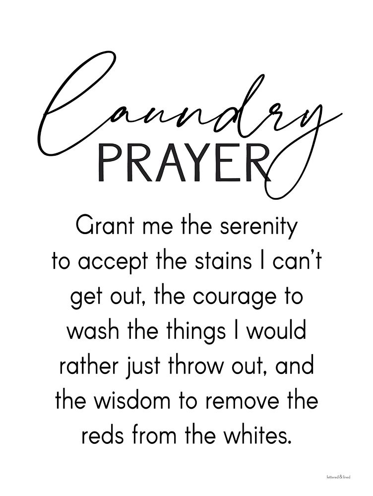 Laundry Prayer art print by Lettered And Lined for $57.95 CAD