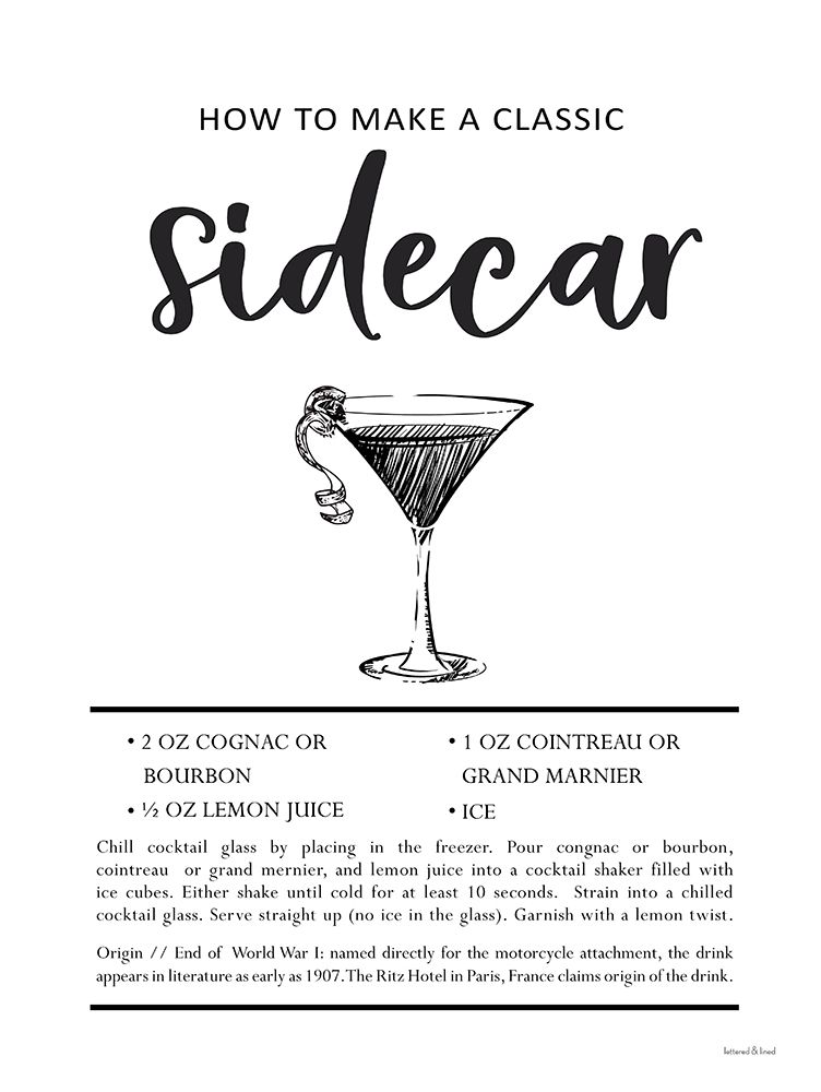 Sidecar art print by Lettered And Lined for $57.95 CAD