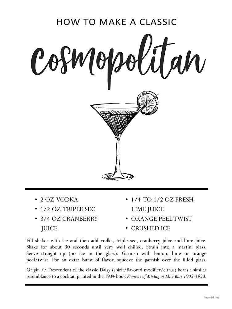 Cosmopolitan art print by Lettered And Lined for $57.95 CAD