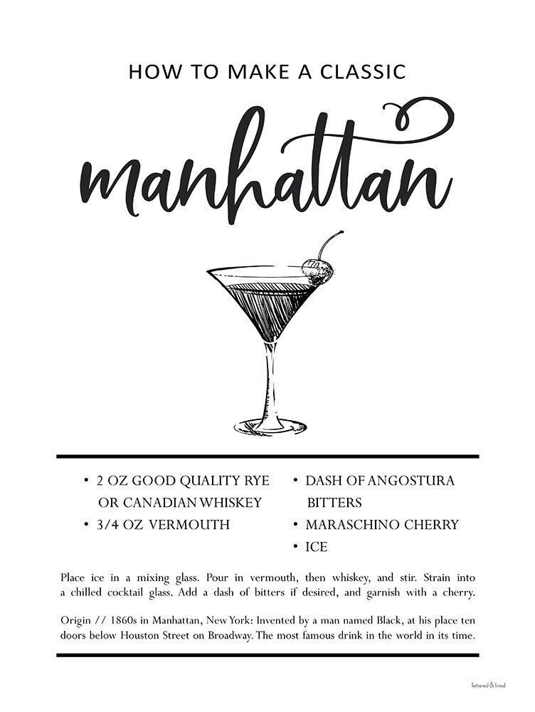 Manhattan art print by Lettered And Lined for $57.95 CAD