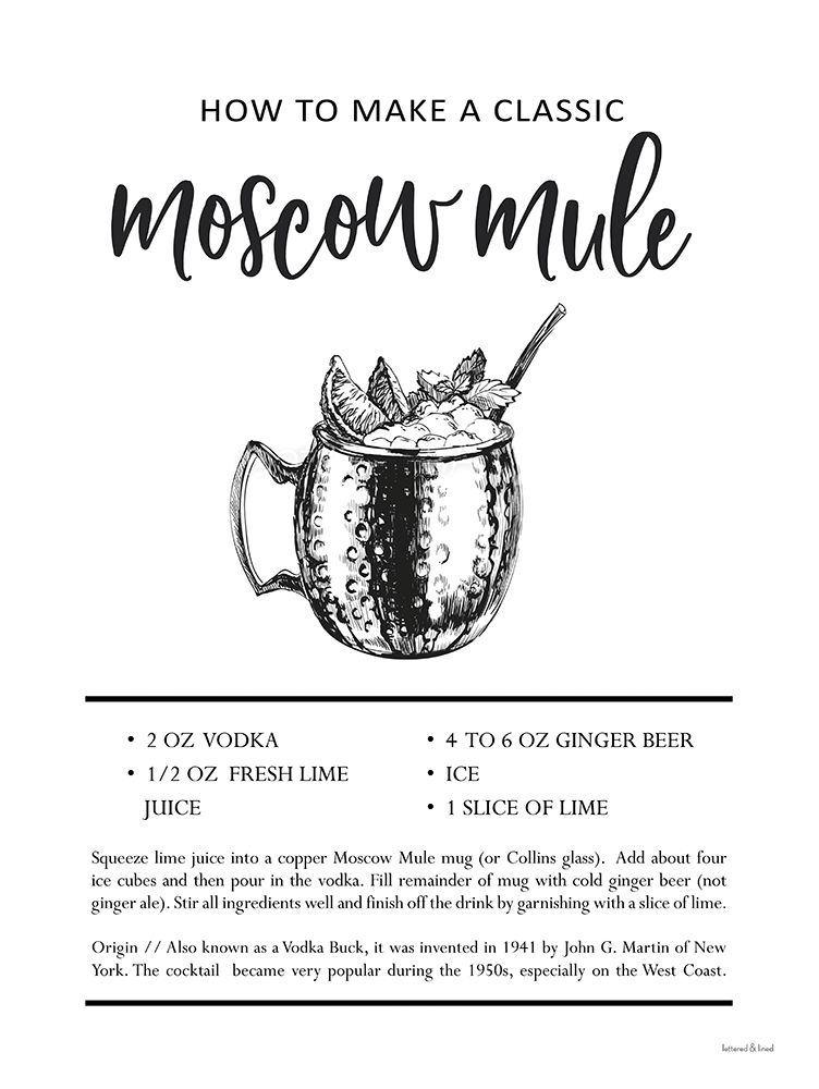 Moscow Mule art print by Lettered And Lined for $57.95 CAD