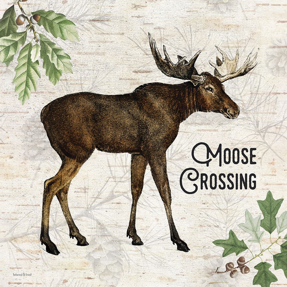Moose Crossing art print by Lettered And Lined for $57.95 CAD