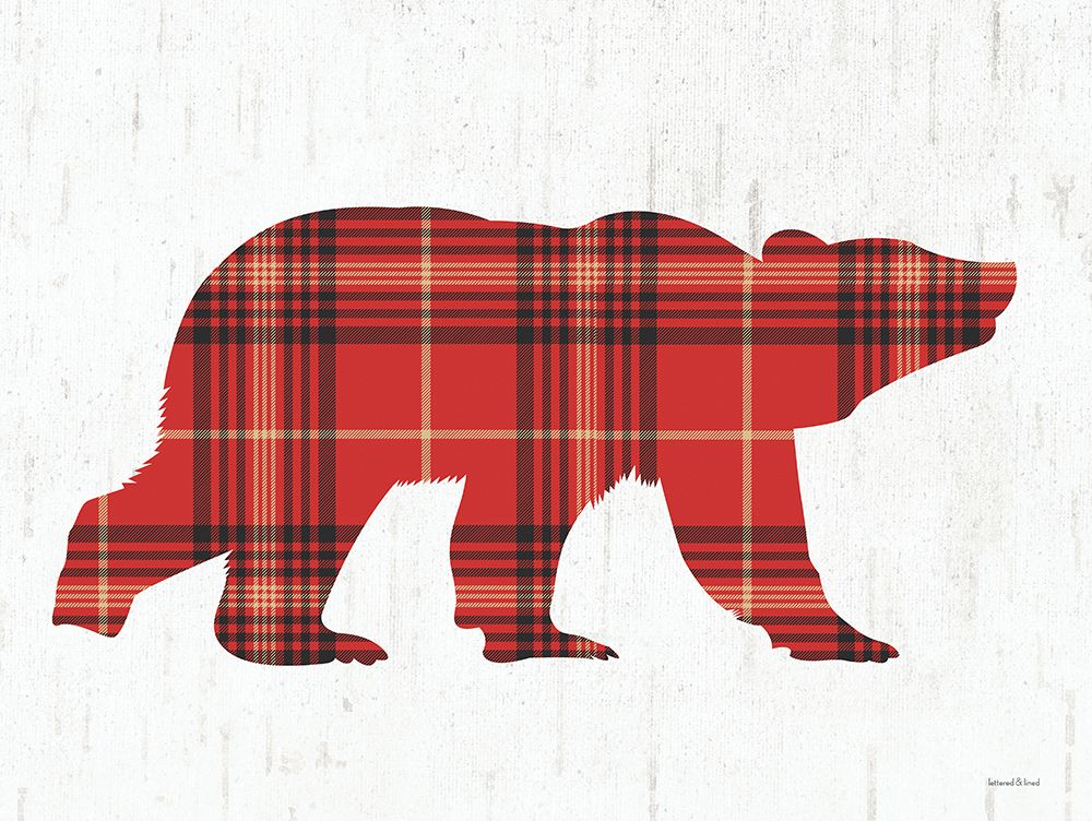 Plaid Bear art print by Lettered And Lined for $57.95 CAD