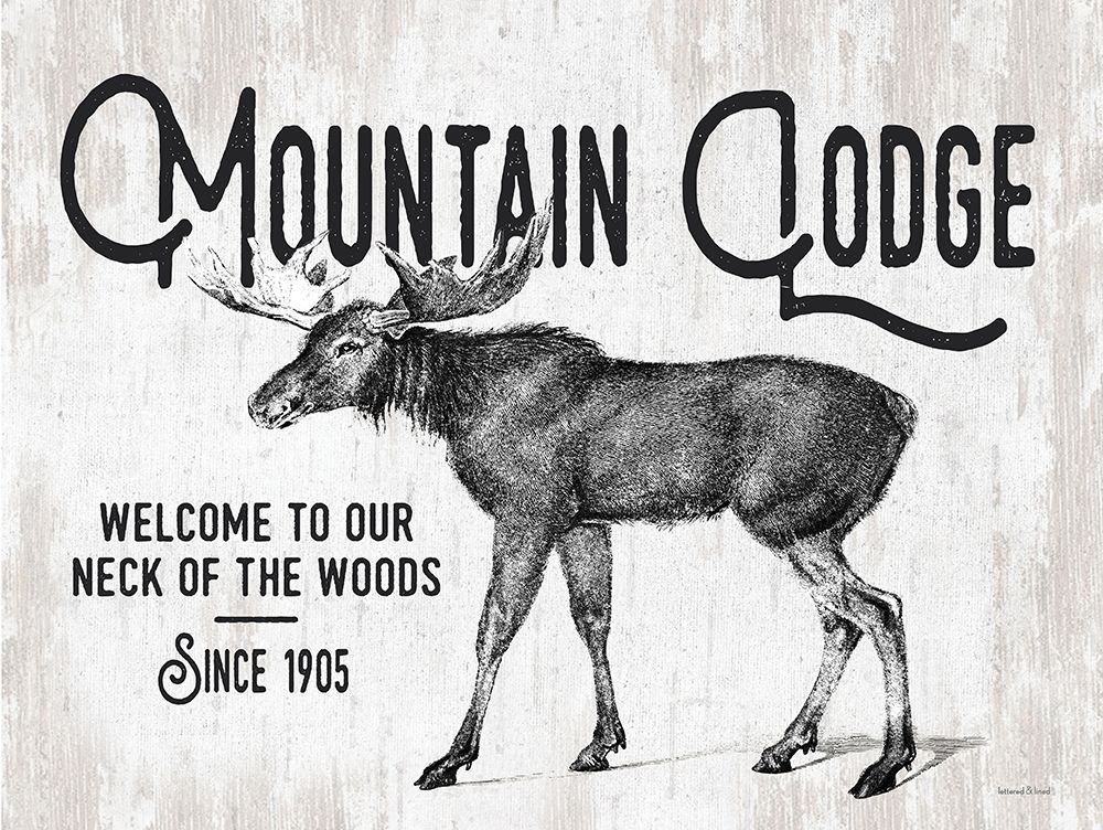 Mountain Lodge art print by Lettered And Lined for $57.95 CAD