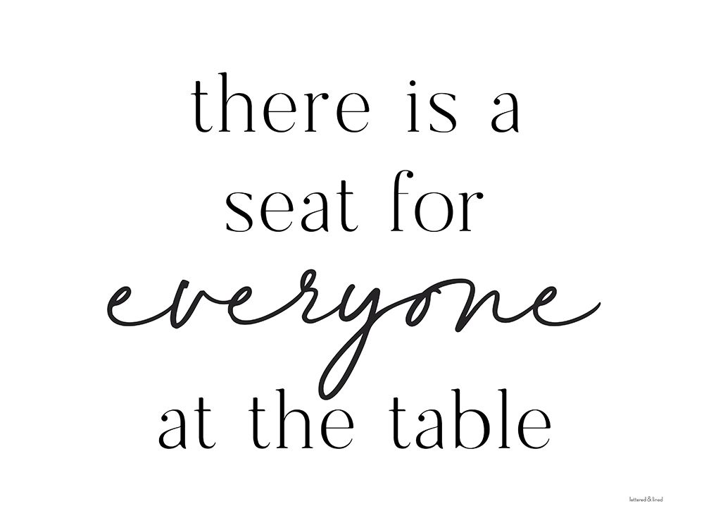 Seat for Everyone art print by Lettered and Lined for $57.95 CAD