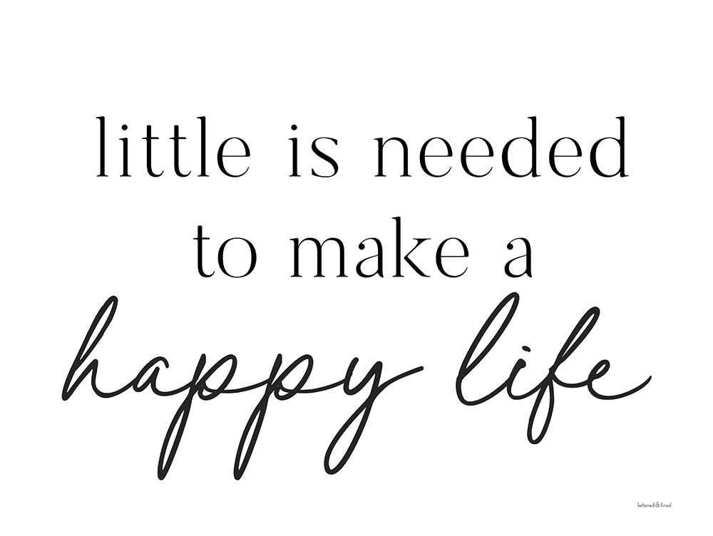 Happy Life art print by Lettered and Lined for $57.95 CAD