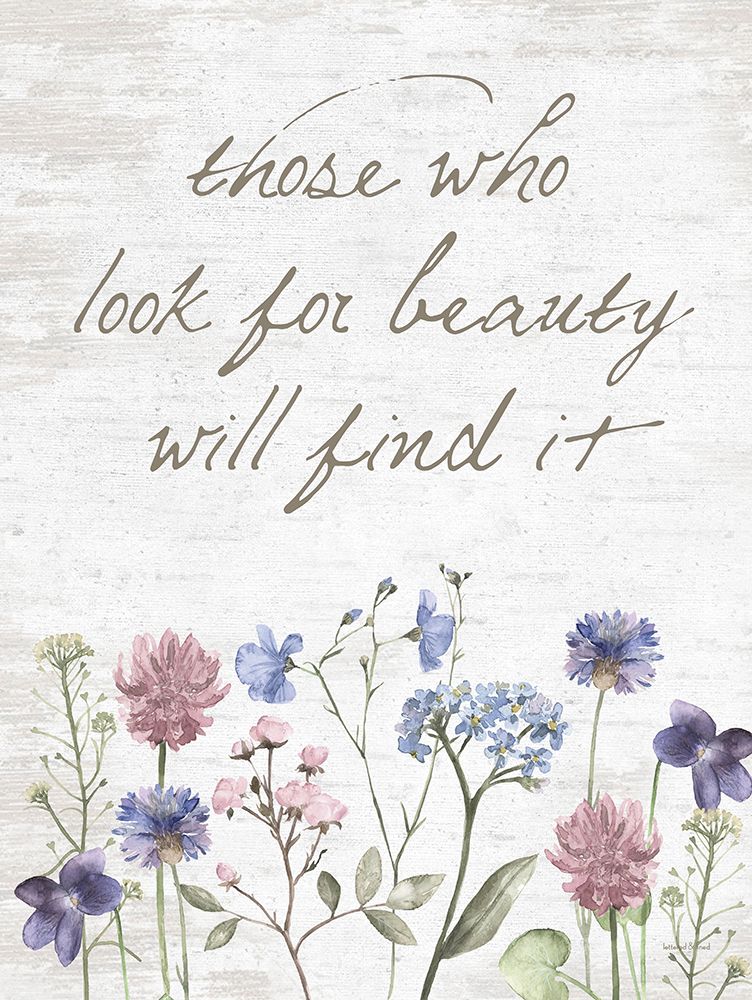 Look for Beauty art print by Lettered and Lined for $57.95 CAD