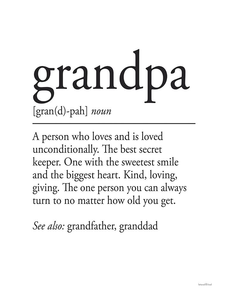 Grandpa Definition 1 art print by Lettered And Lined for $57.95 CAD