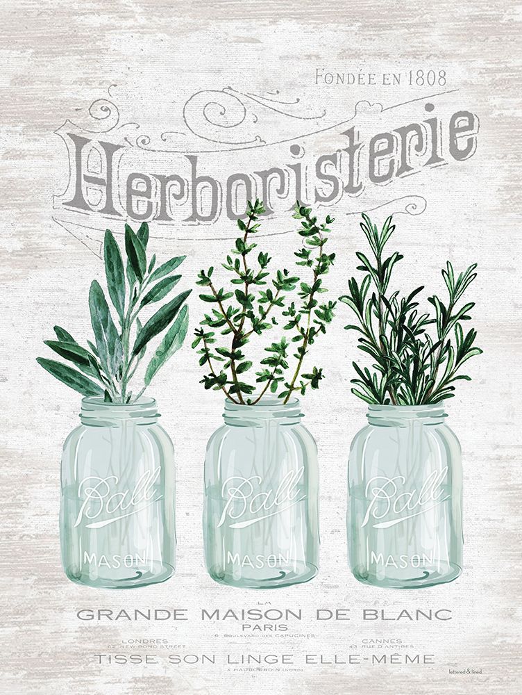 Charming Kitchen Herbs art print by Lettered and Lined for $57.95 CAD