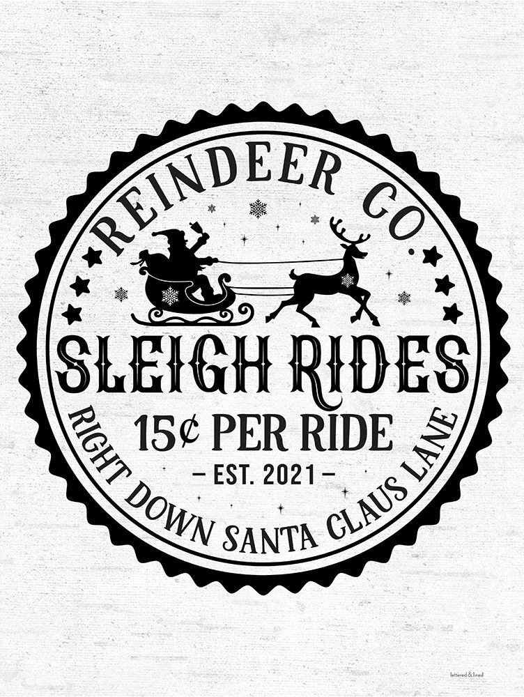 Sleigh Rides art print by Lettered and Lined for $57.95 CAD