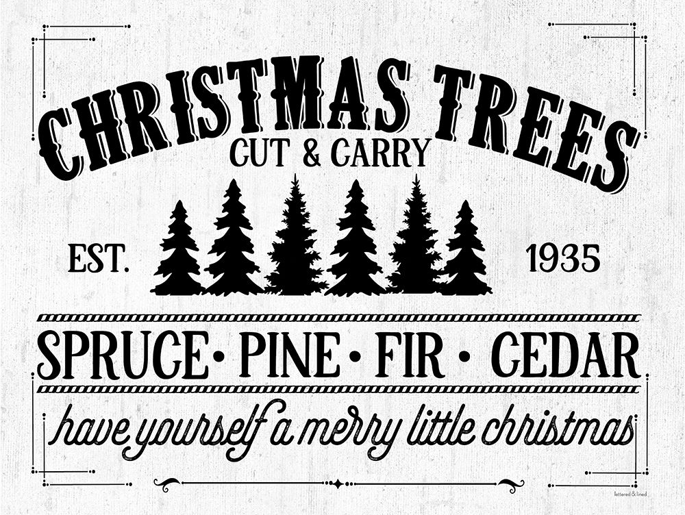Christmas Trees art print by Lettered and Lined for $57.95 CAD