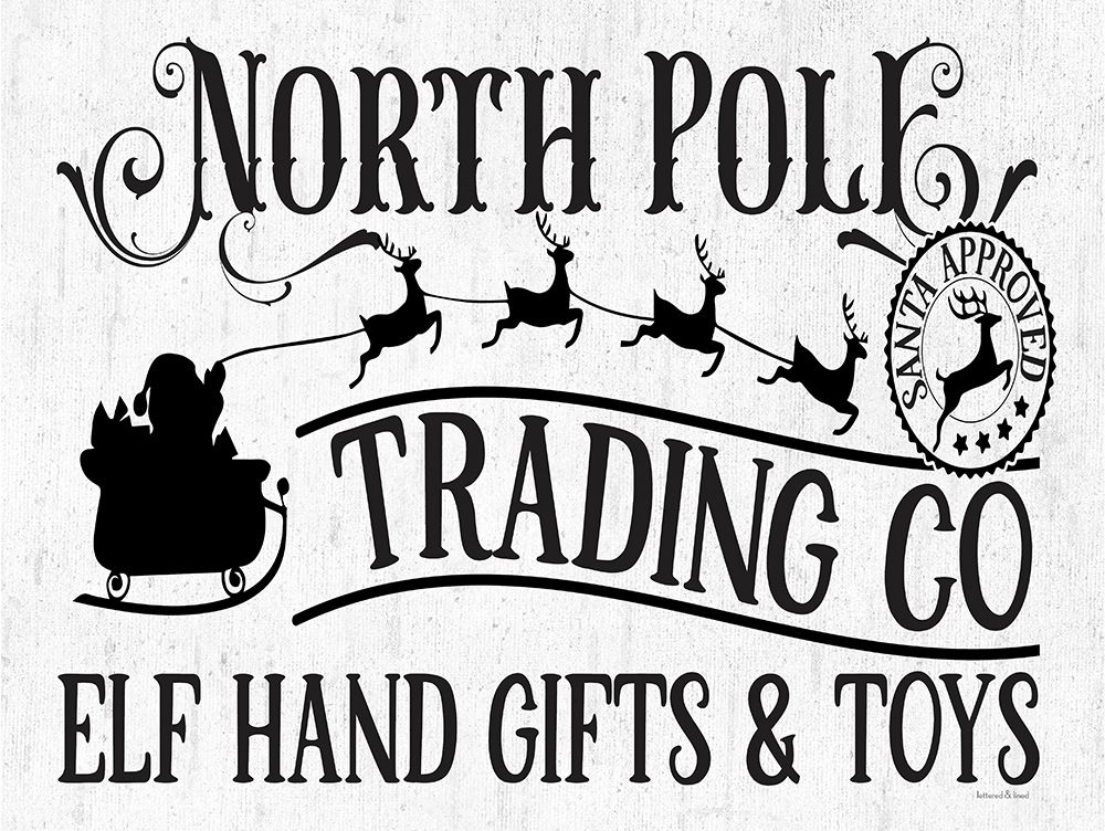 North Pole Trading Co. art print by Lettered and Lined for $57.95 CAD