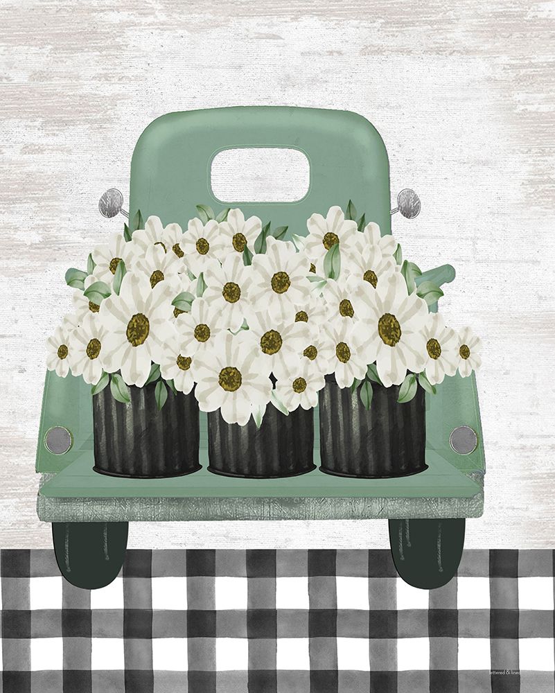 Sweet Farmhouse Flower Truck art print by lettered And lined for $57.95 CAD
