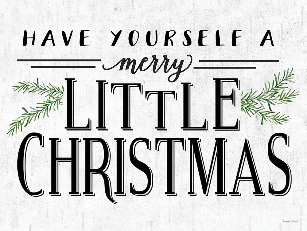 Merry Little Christmas art print by lettered And lined for $57.95 CAD