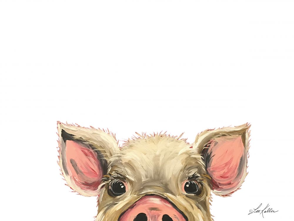 Peeking Pig art print by Lee Keller for $57.95 CAD