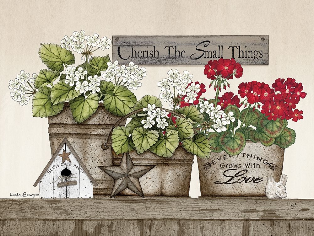 Cherish the Small Things Geraniums art print by Linda Spivey for $57.95 CAD