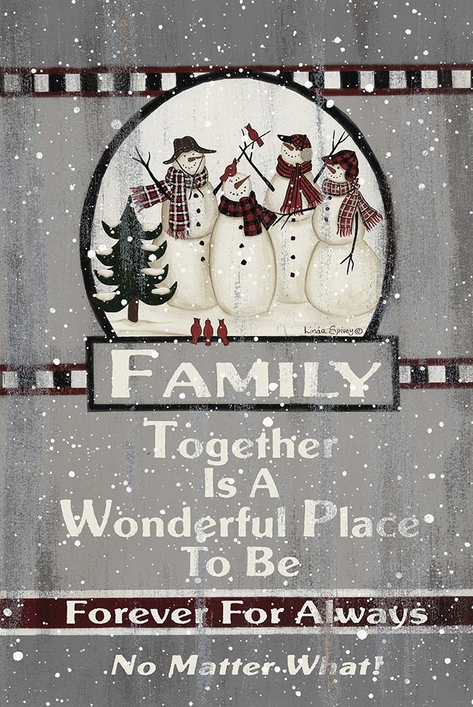 Snow Family art print by Linda Spivey for $57.95 CAD