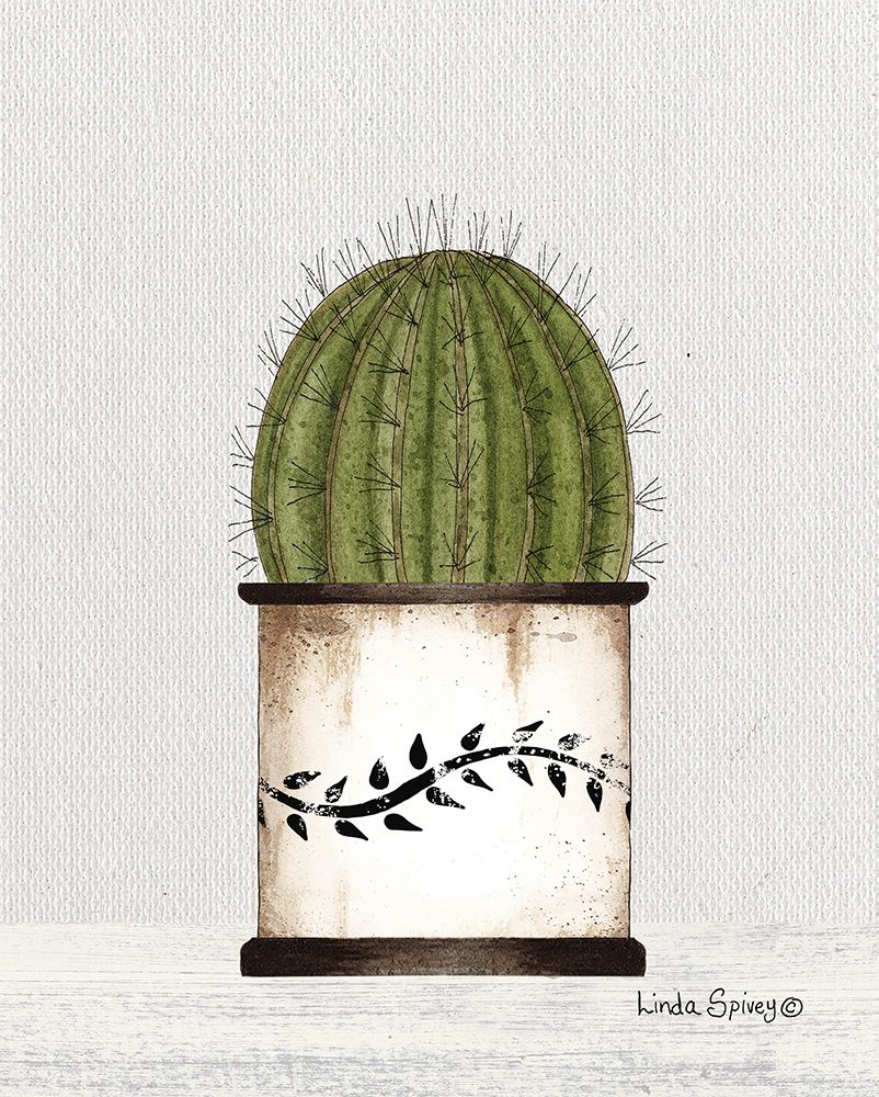 Round Cactus art print by Linda Spivey for $57.95 CAD