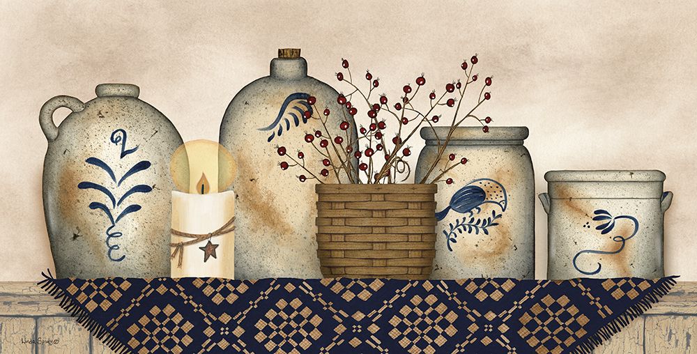 Primitive Days Gone By II art print by Linda Spivey for $57.95 CAD