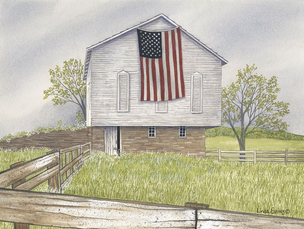 Patriotic Heartland art print by Linda Spivey for $57.95 CAD
